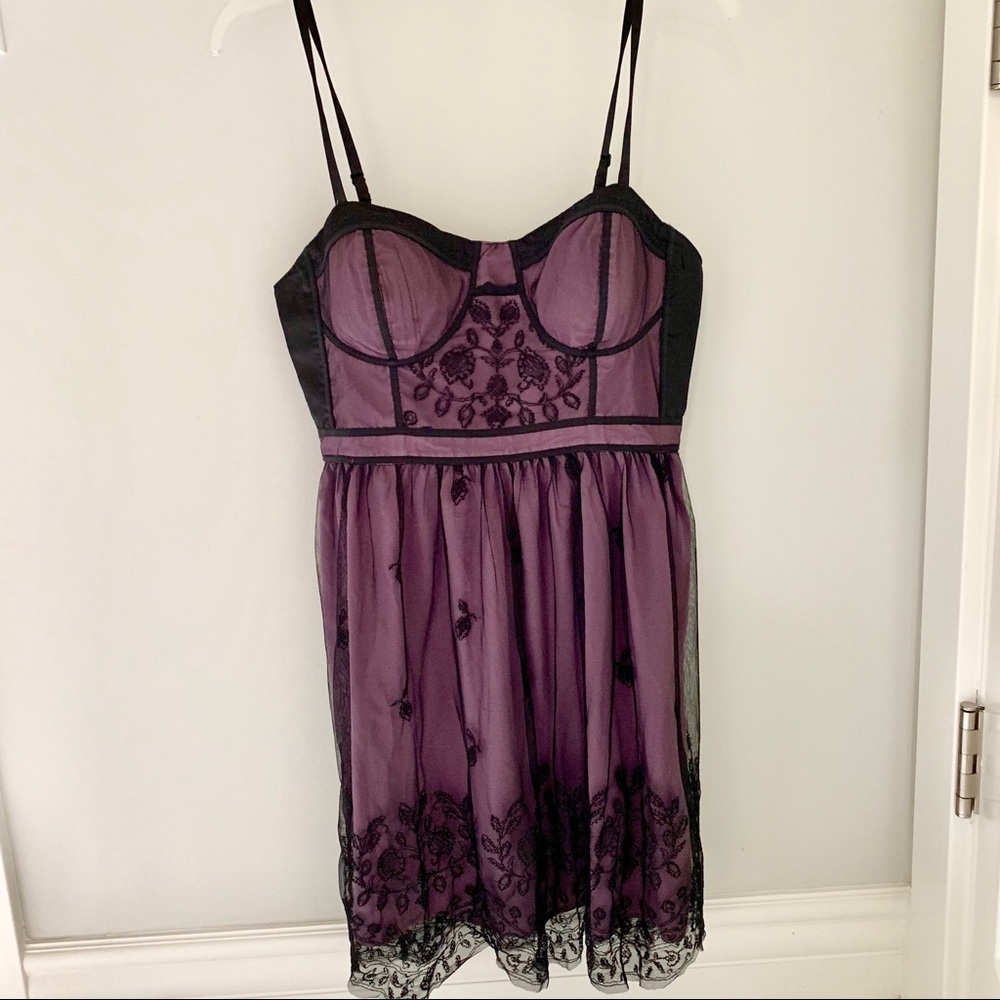 NWT American Eagle Purple/Black Dress Size M